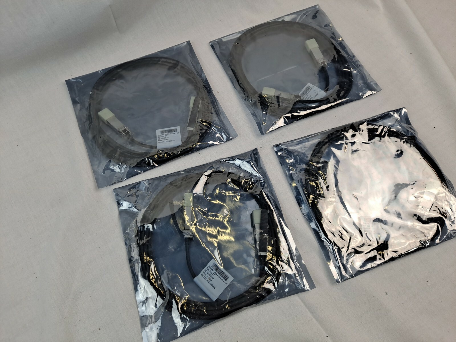Lot of 4-3M Brocade 10G Active 3M FCoE 58-1000027-01. Sealed package. JM-1029
