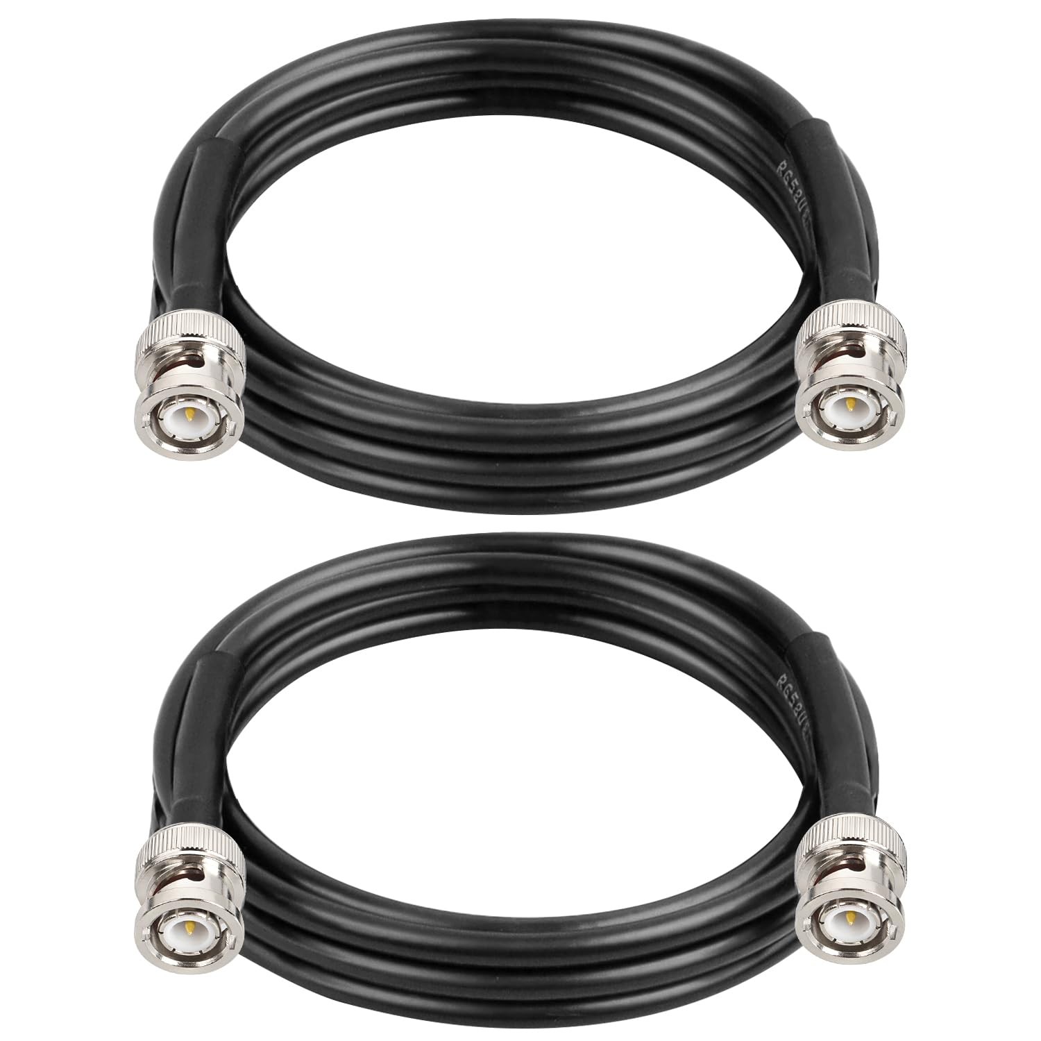 MOOKEERF 2 BNC Male to Male RG58 Coaxial Cable 6ft 50 Ohm for CCTV Radio RF