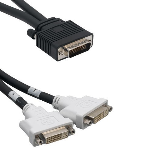 8" DMS-59 60 to Dual Link DVI-I Male/Femalex2 Cable Dual Monitor Display Quadro