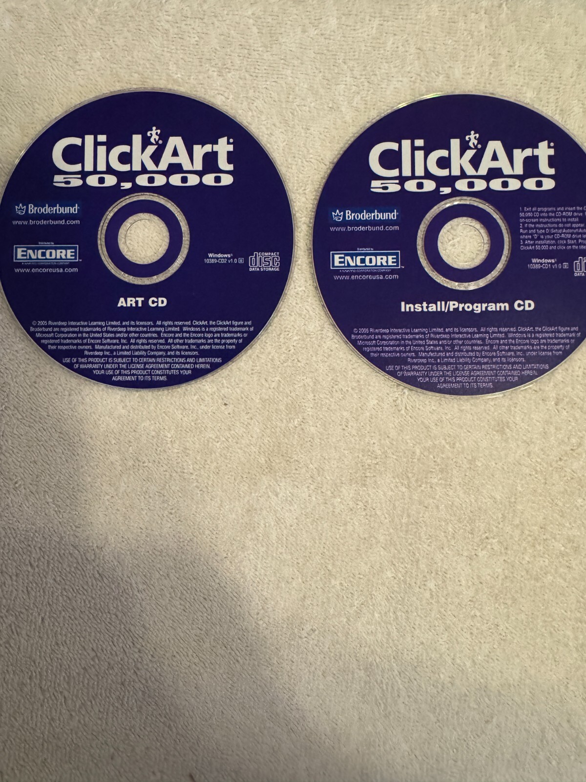 Broderbund ClickArt 50,000 (PC 2005) TWO CD'S ONLY