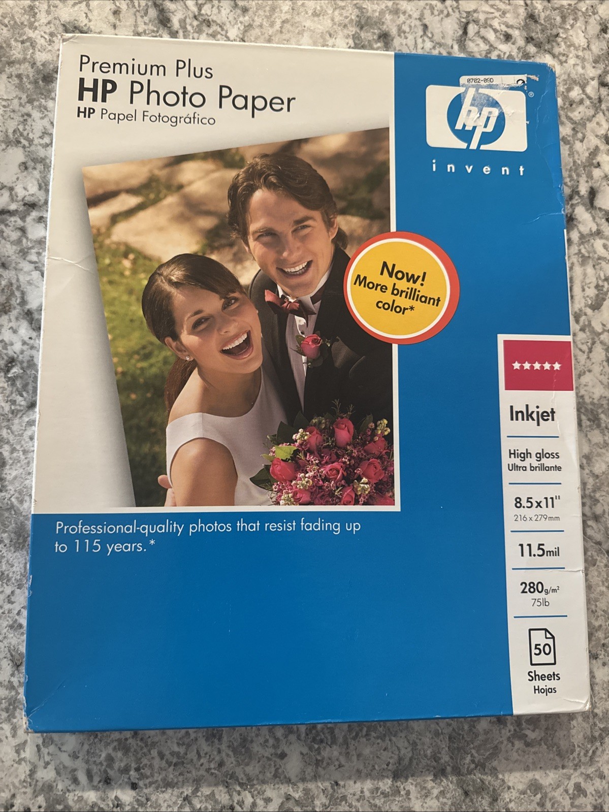 HP Premium Plus Photo Paper 8.5” X 11” High Gloss 50 Sheets #Q1785A Sealed Box