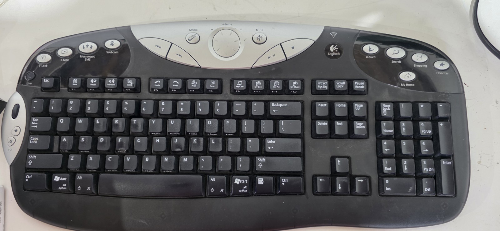 Logitech MX Duo Y-RJ20 Cordless Wireless Bluetooth Keyboard No Dongle 