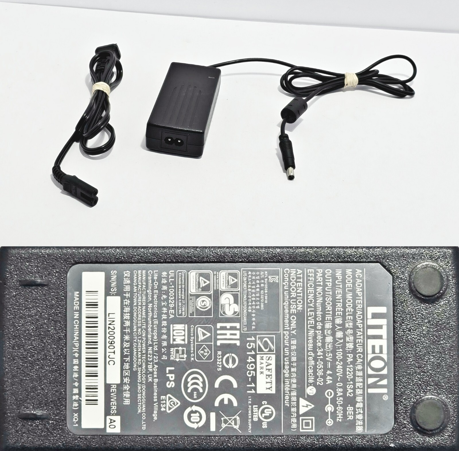 Genuine OEM LiteOn PA-1220-1SA2 -BER 5V 4.4A Power Adapter PA-1200-3SA4 w/ Cord
