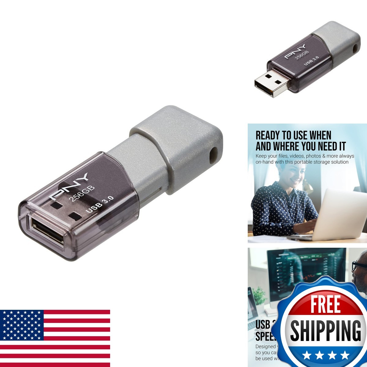 PNY 256GB Turbo Attaché 3 USB 3.0 Flash Drive