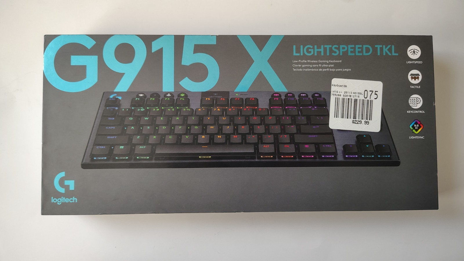Logitech G915 X Lightspeed TKL Low-Profile Wireless Gaming Keyboard (NEW)