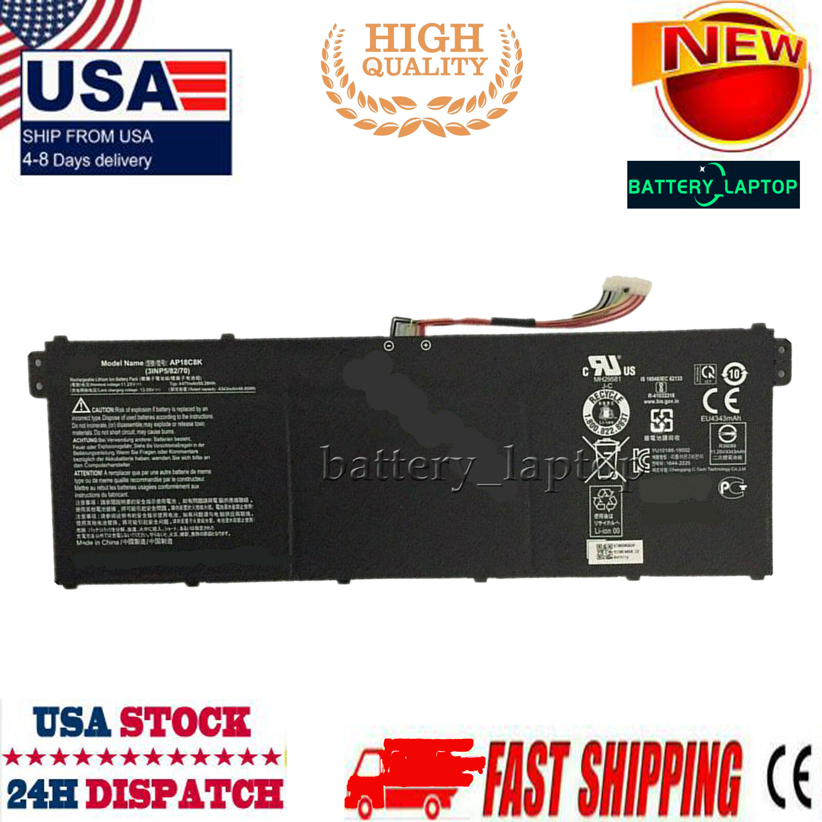  AP18C8K AC18C8K Battery For Acer Aspire A515-43-R19l A515-43-R6DE 515-54-59X 