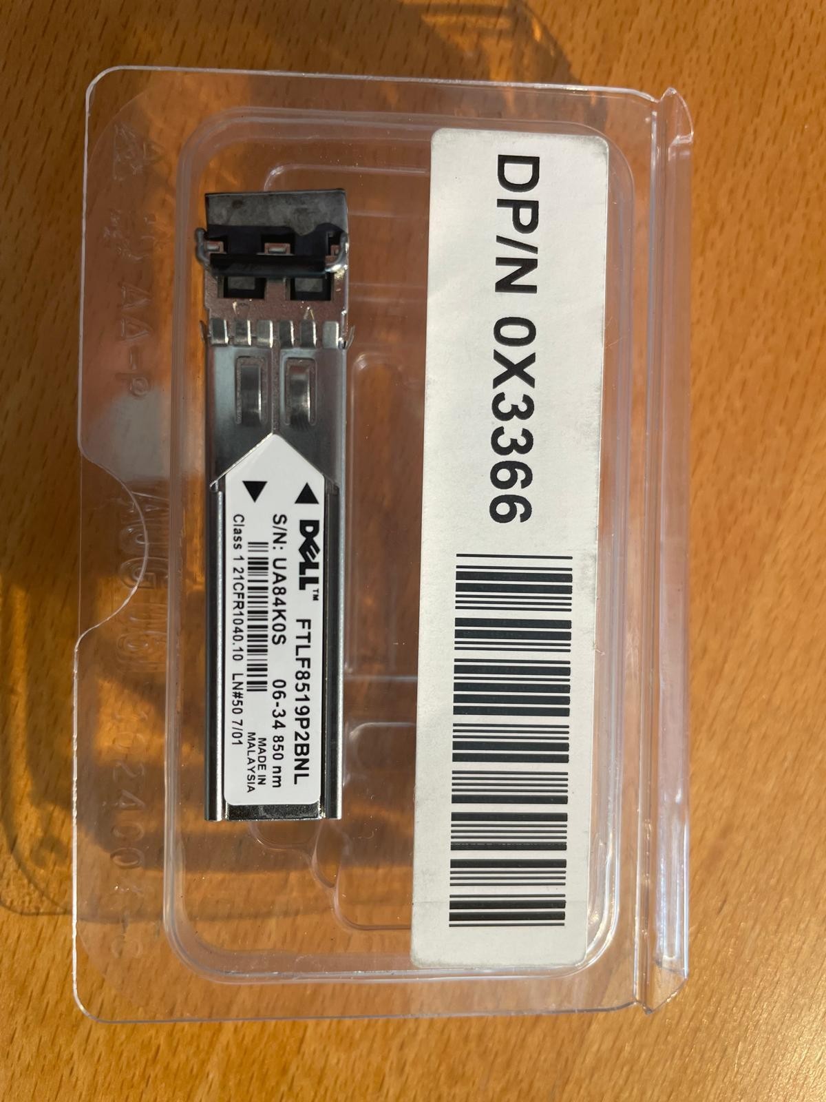 Genuine Dell 1 Gbps 0X3366 1000Base-SX SFP-SX module Transceiver