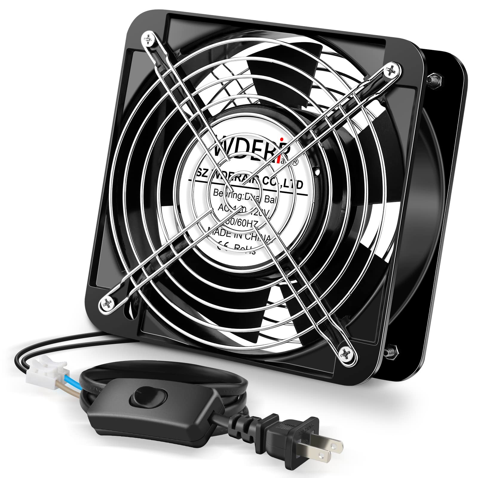 Metal Axial 110V 120V AC 150mm x 50mm Big Airflow Fan for Greenhouse Rv