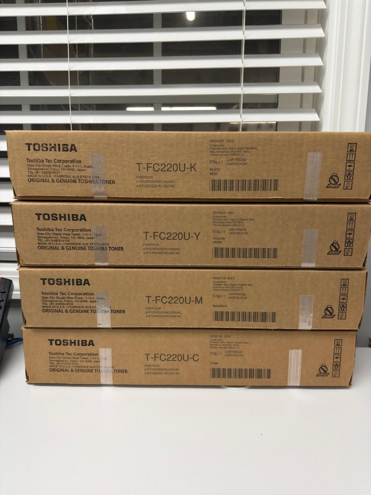 Toshiba T-FC220 Compete Toner Set Yellow Magenta Cyan Black