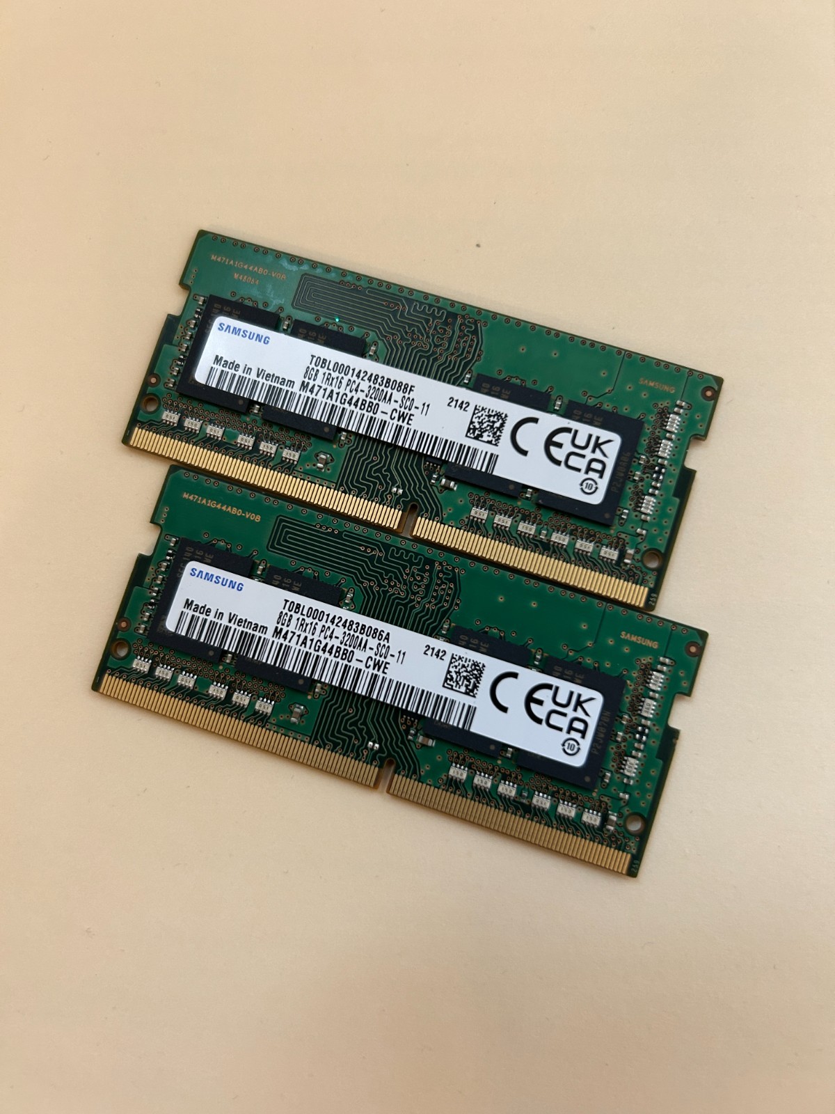 Samsung 16GB PAIR KIT - (2 x 8GB) 1Rx16 PC4-3200AA Laptop Memory RAM SO-DIMM