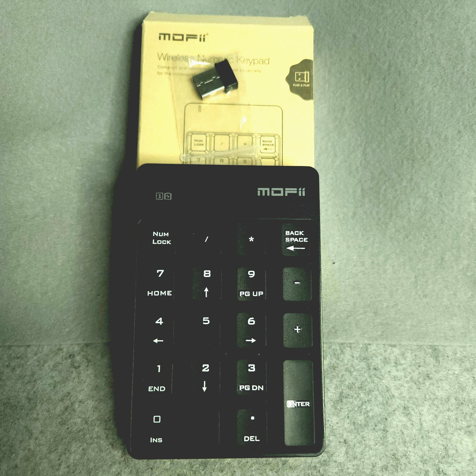 Mofii Wireless Numeric Keypad USB Receiver PC Laptop Black Tested