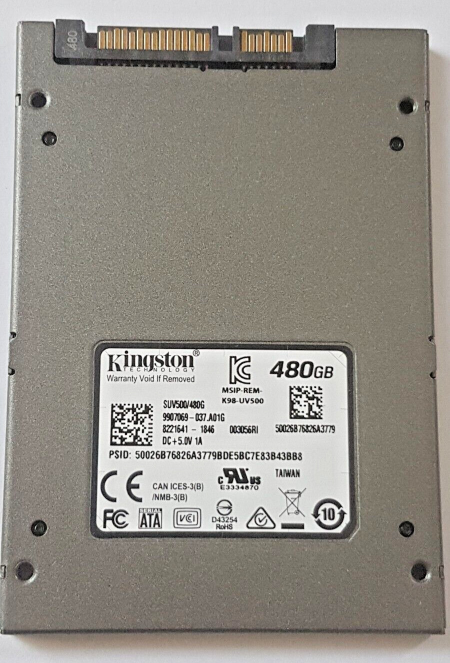 480GB SATA III Kingston SSDNow UV500 SUV500/480G 3D NAND TLC 2.5" Hard Drive
