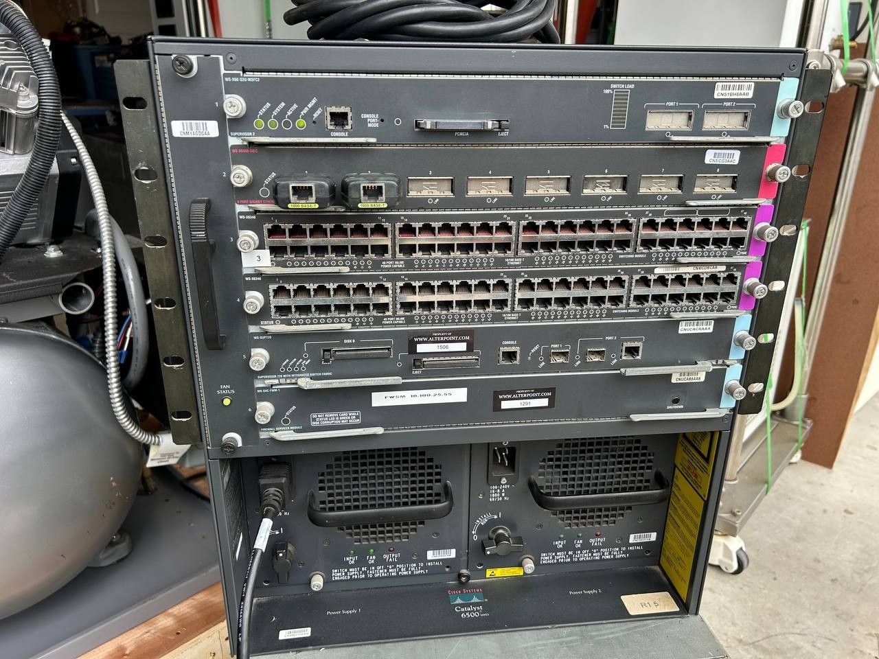 Cisco Catalyst 6509 WS-C6509 9-Slot Network Switch w/ Modules Dual Power Supply