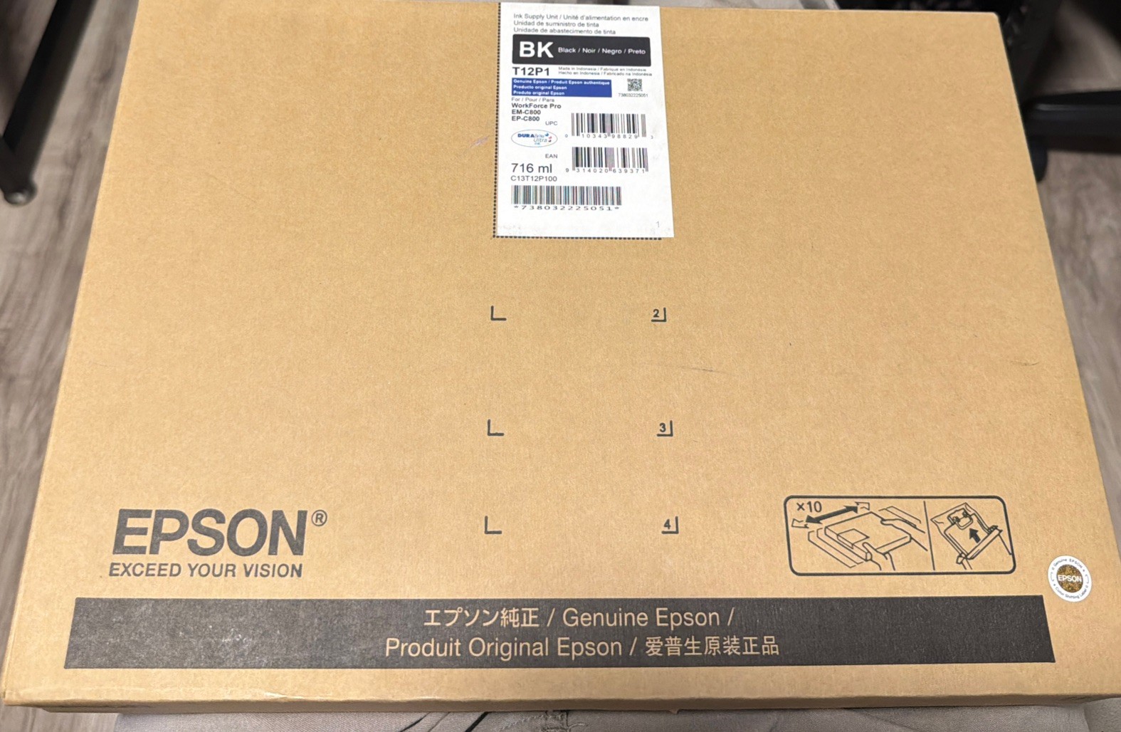 Epson T12P DURABrite Ultra Extra-High-Capacity Black Ink Pack [T12P100]