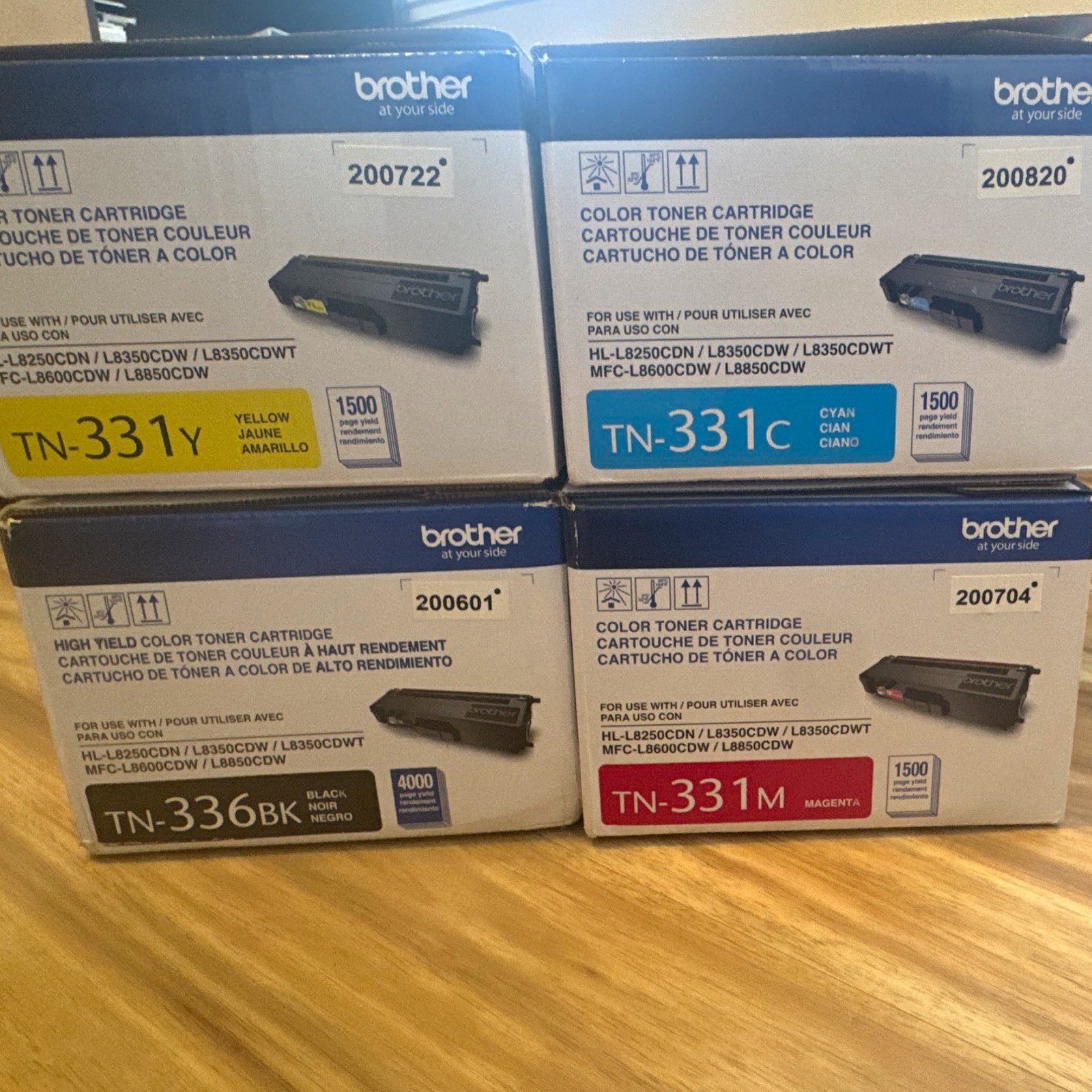 Brother TN-331Y/C/M TN-336BK Color Toner Set for HL-L8350CDW MFC-L8850CDW