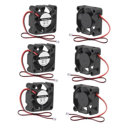 6pcs 3010 12V DC Brushless Cooling Fan 30x30x10mm Mini Quiet 3010 DC 12V