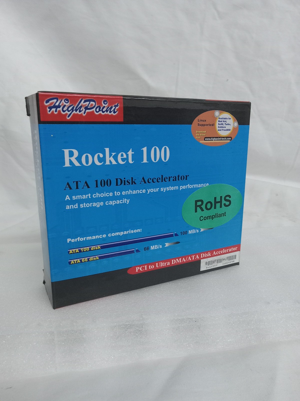 HighPoint 2-Port PCI 32bit/33MHz ATA UltraDMA IDE Non-RAID Controller Rocket 100