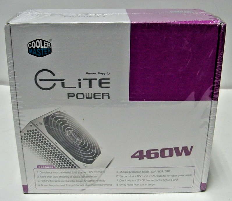NEW SEALED - COOLER MASTER POWER SUPPLY GLITE POWER 460W - COMPUTER POWER SUPPLY