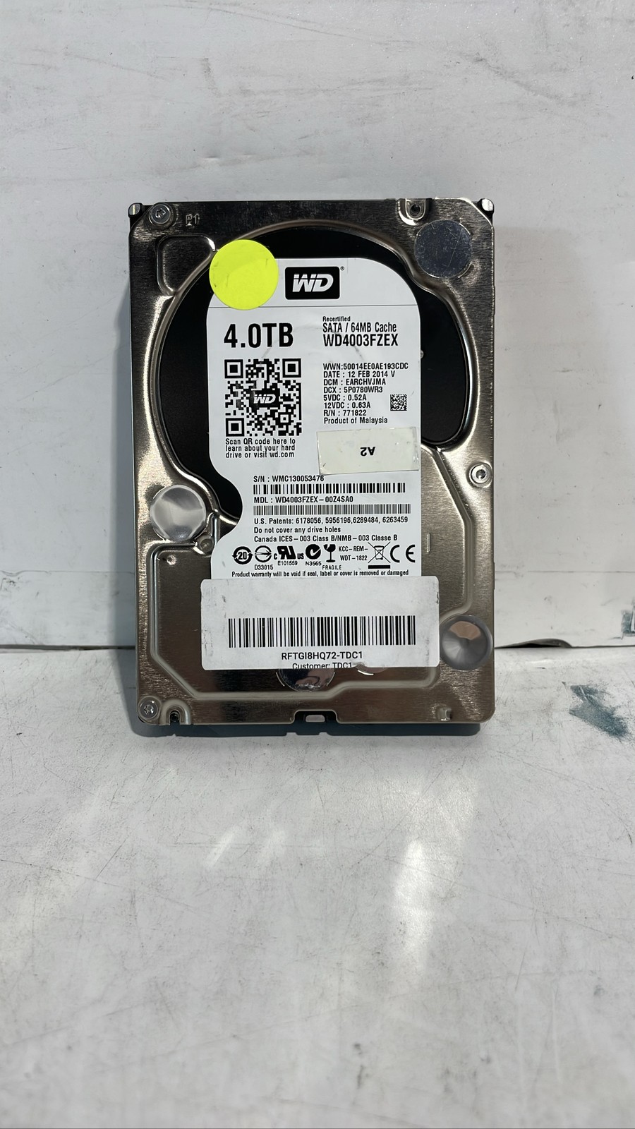 Western Digital WD Black 4TB WD4003FZEX 7200RPM SATA 64MB Cache 3.5" HDD Unit
