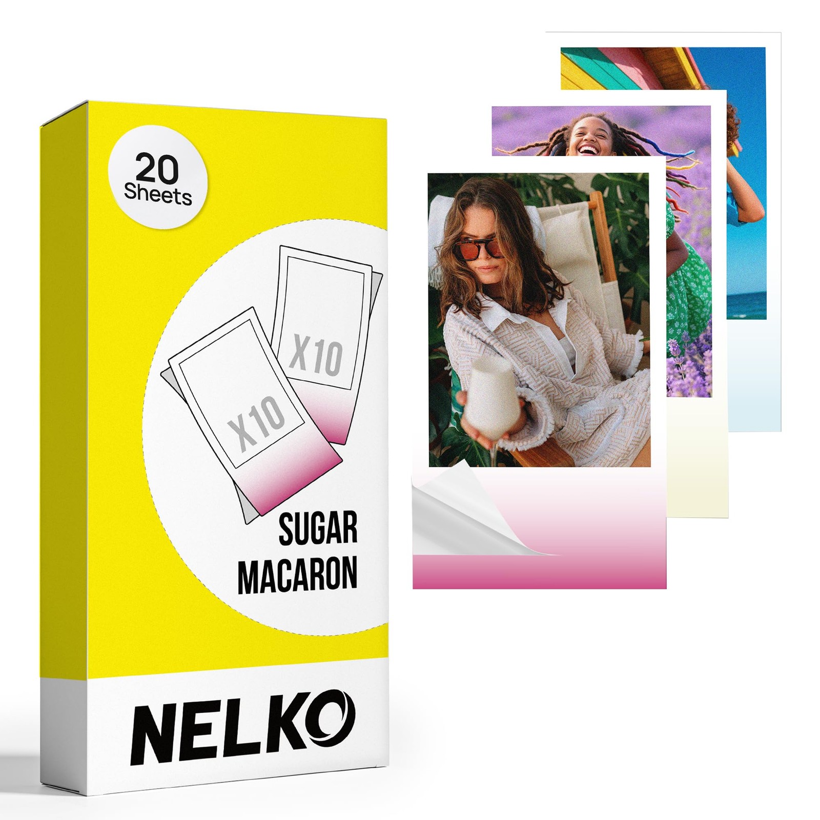 52.3x90mm Premium Sticky Back Photo Paper, 20-Pack Genuine PP01 & PP03 Pocket...