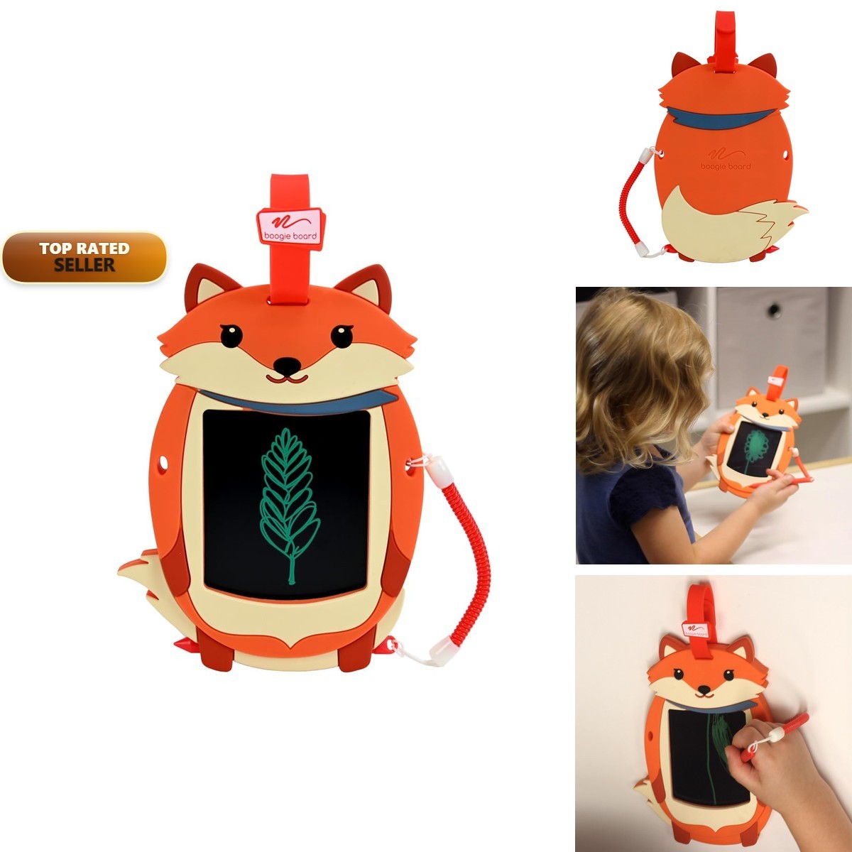Boogie Board Sketch Pals Fox 4 LCD Writing Tablet Kids Reusable Mess-Free