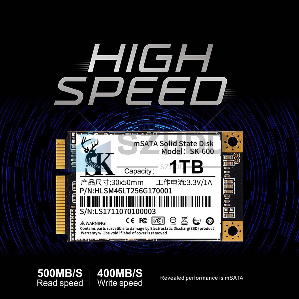 NEW 1TB mSATA SSD SATA III 6Gb/s For ThinkPad X220 X230 T420 T430 T430S X1 W520