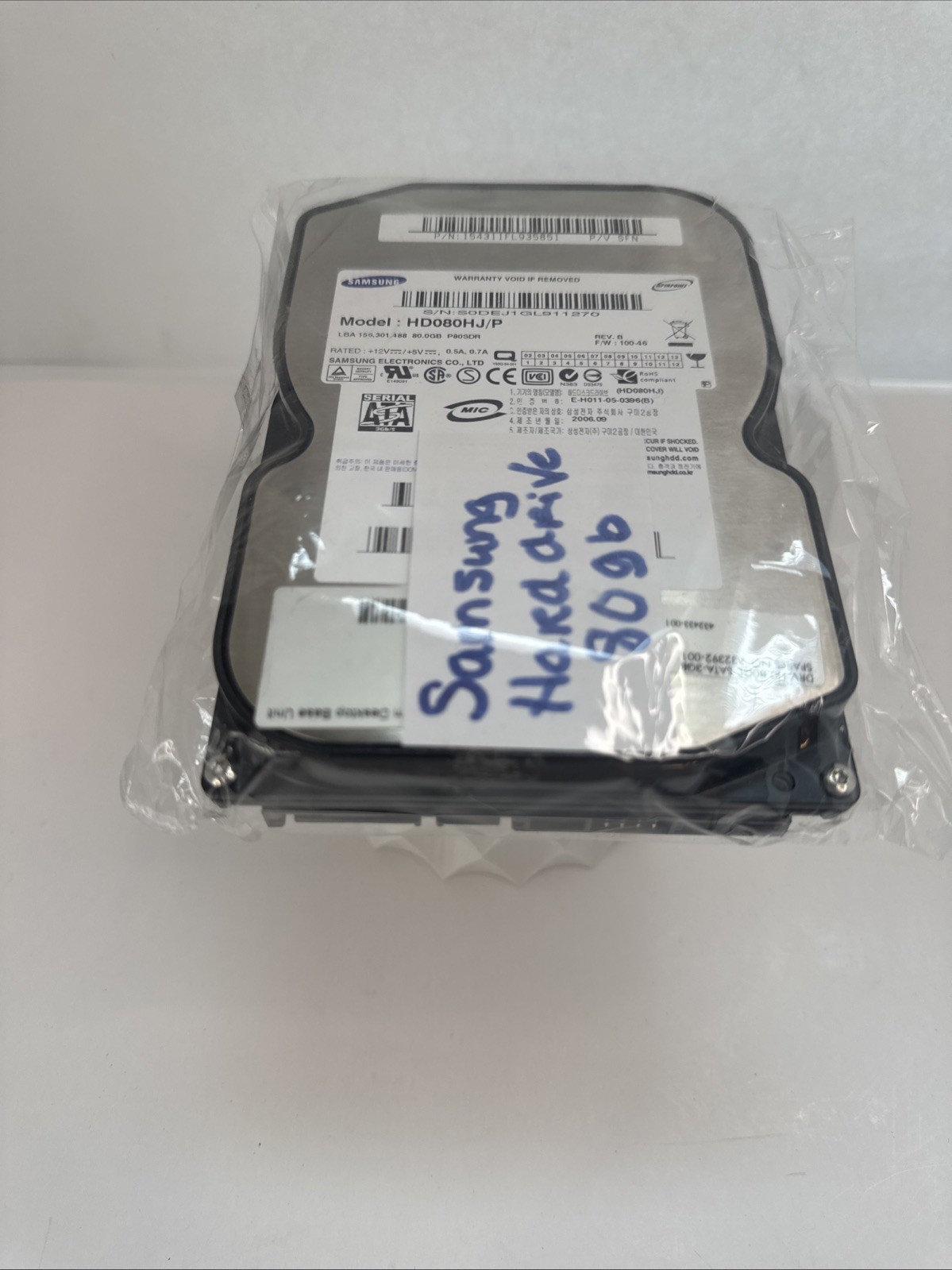 Samsung Dell HD080HJ/P  80GB SATA  Internal Hard Drive FAT32/NTFS Formatted