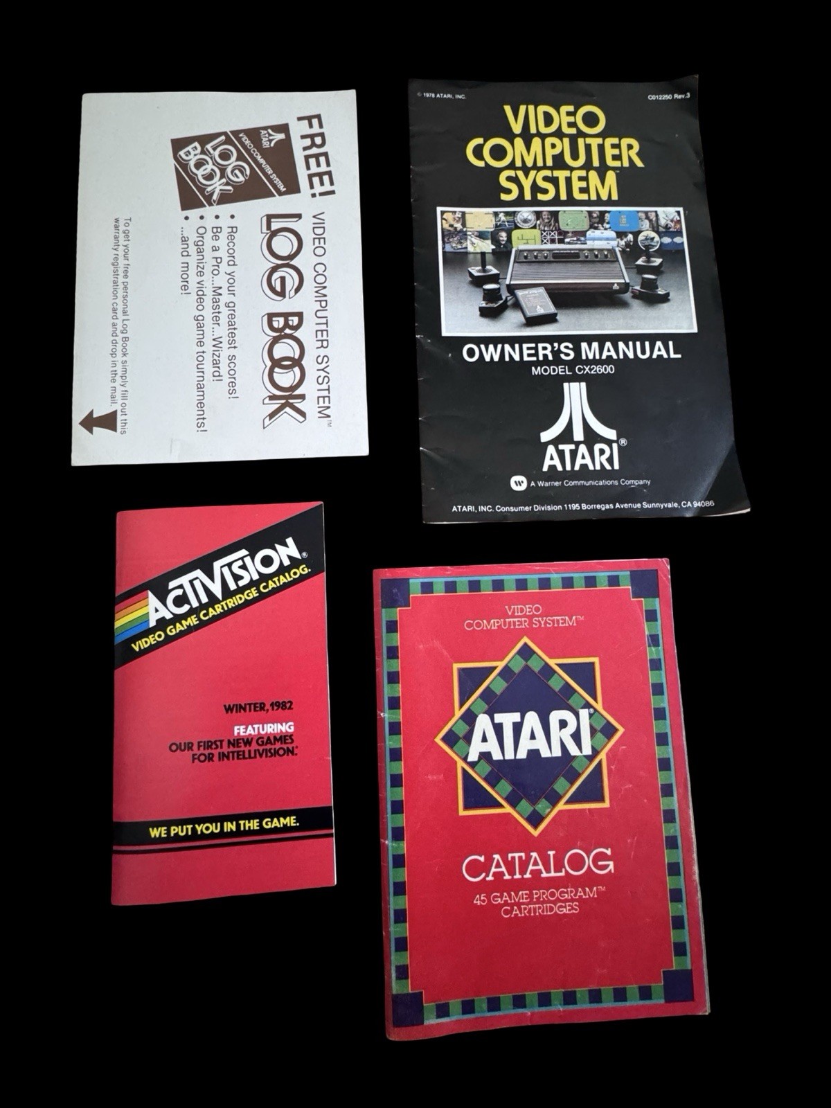 Lot 4 Atari 2600 Manuals Catalogs Activision Video Computer System Vintage