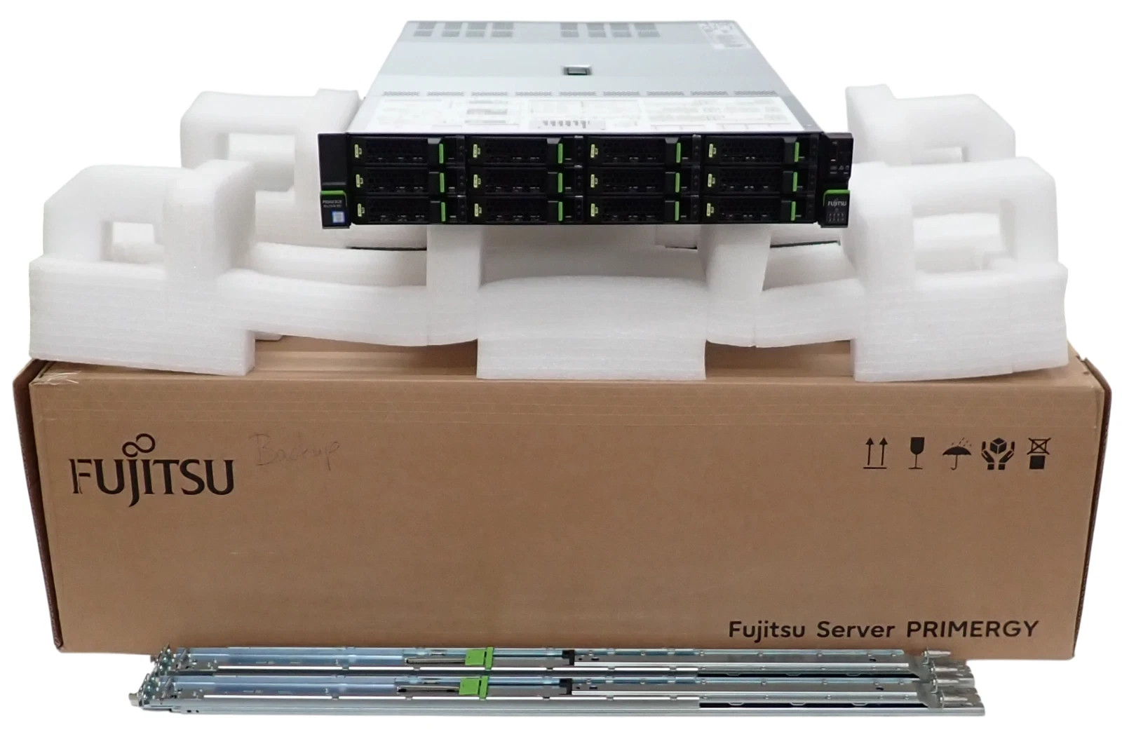 NEW Fujitsu Primergy RX2540 M5 2x 8C Gold 5217 192GB RAM 74.88TB Storage Server