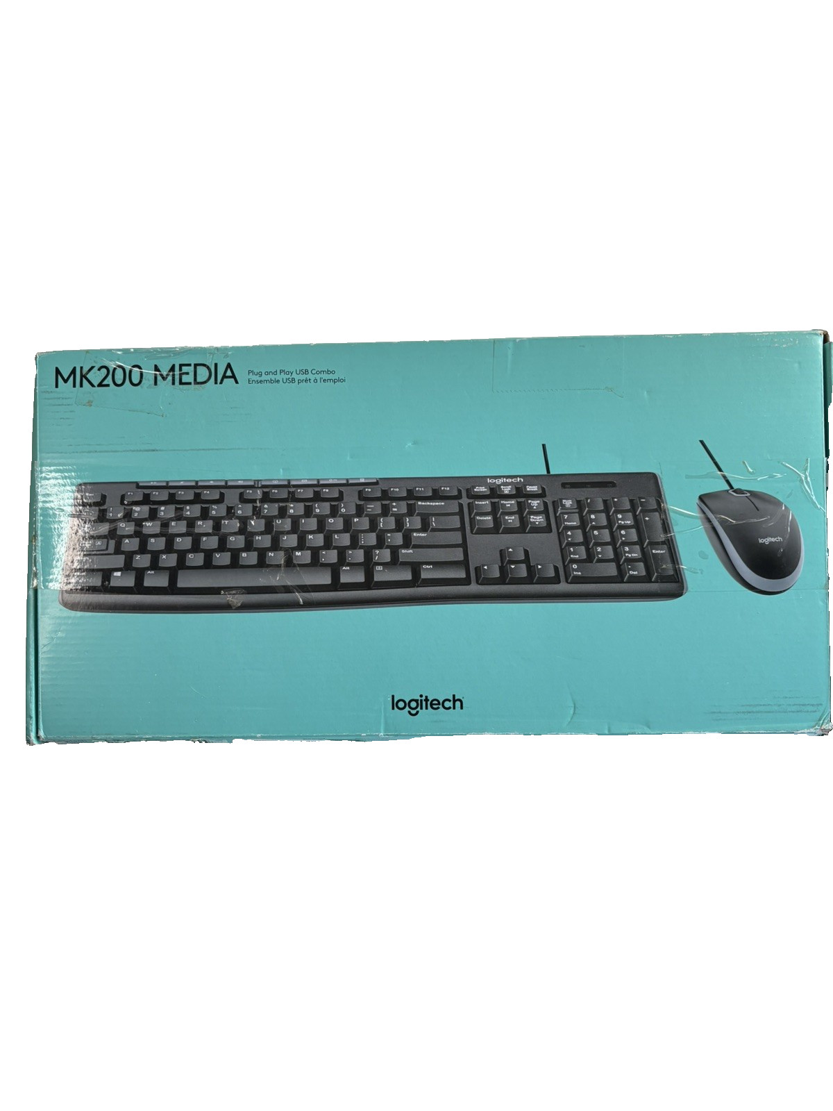 Logitech Media Combo MK200 Wired Full-Size Keyboard and Mouse. 