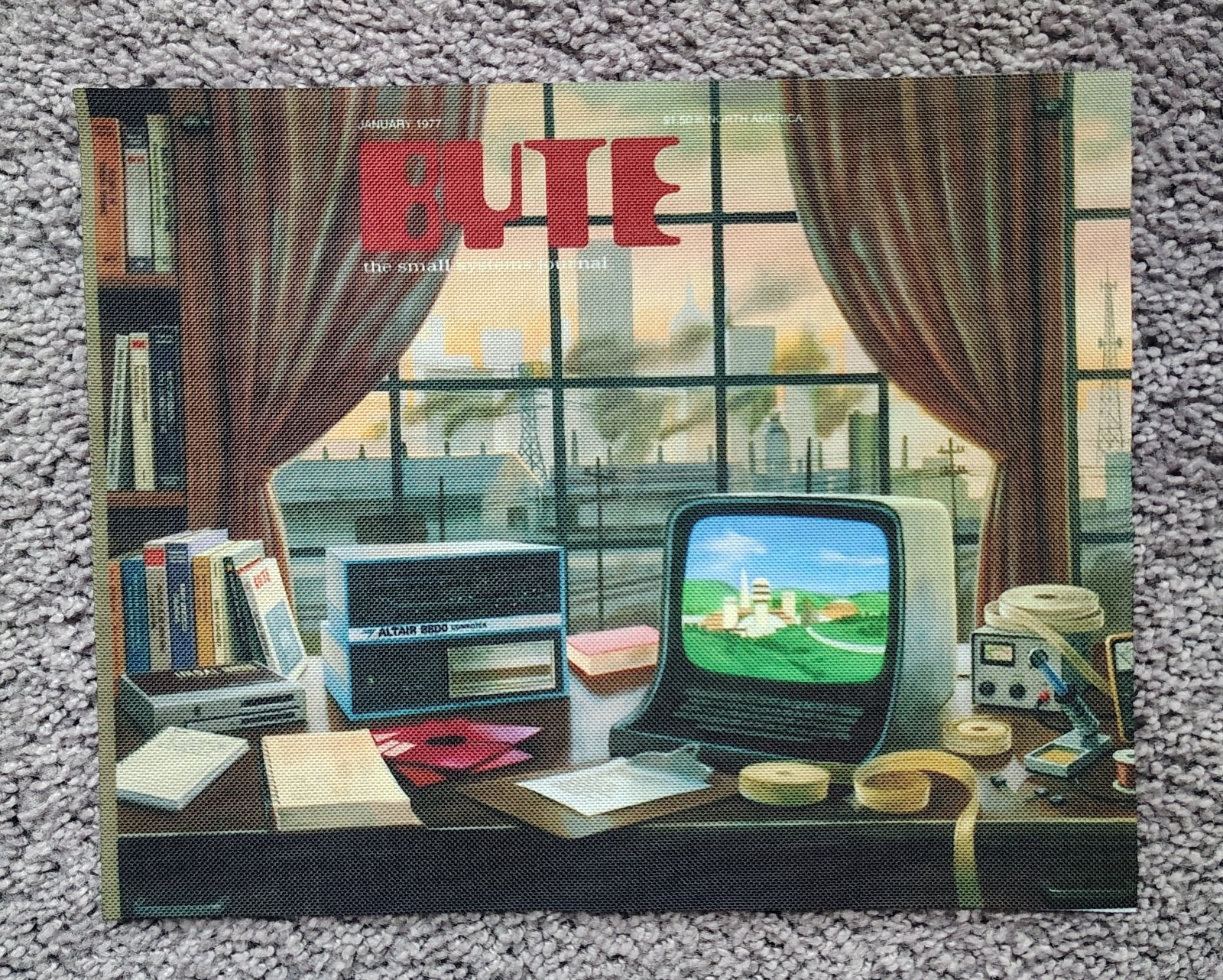 BYTE Magazine Cover Jan 1977 Canvas Print 8"x10" Retro Computer Altair 880