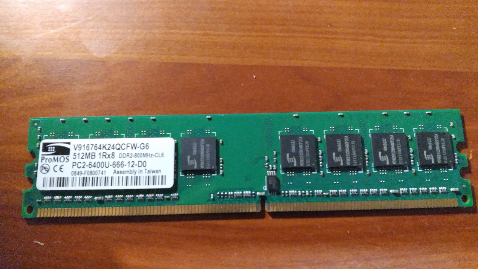 ProMos 512MB DDR2 PC2-6400U 800MHz Desktop RAM