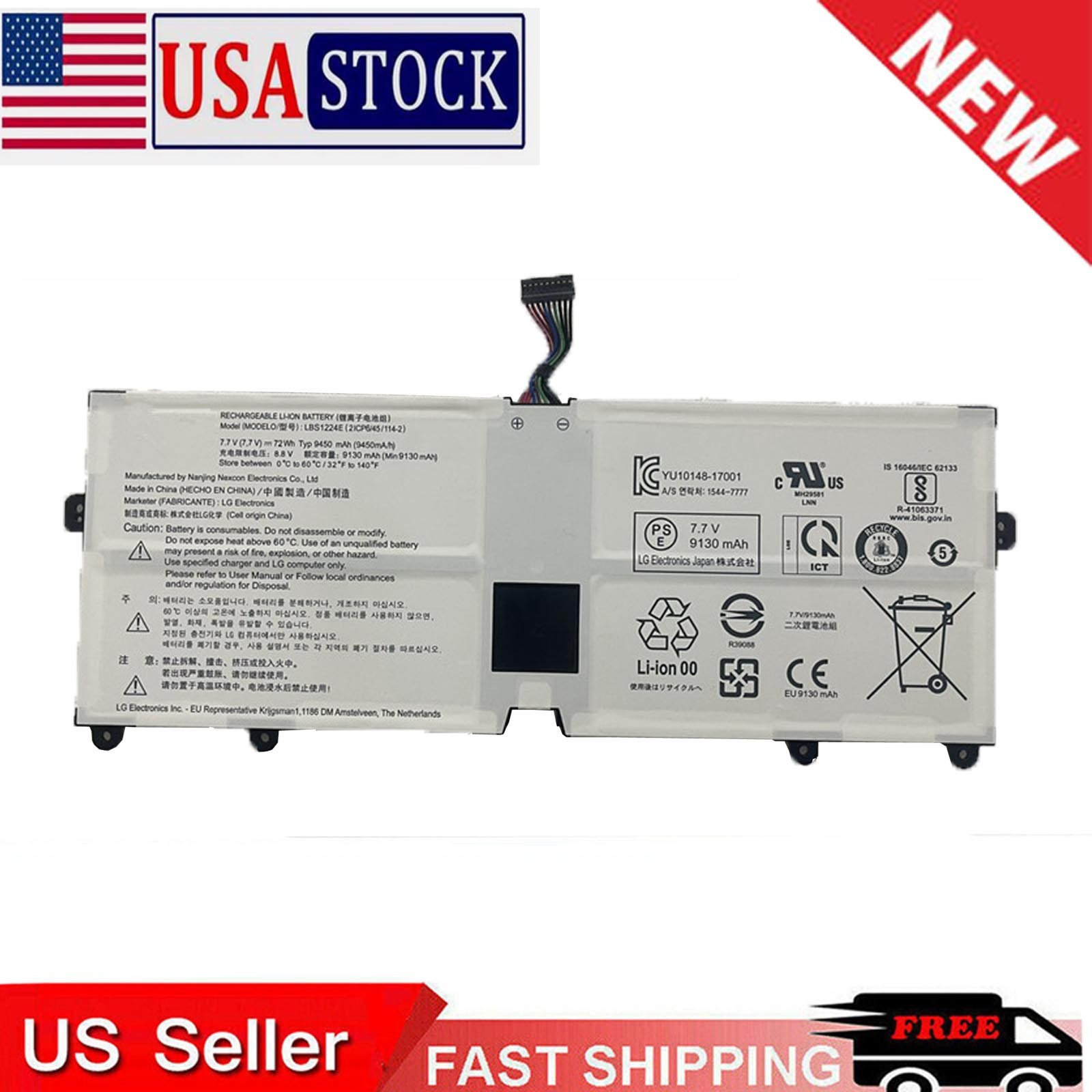LBS1224E EAC63738201 Battery For LG Gram 14Z980 14Z990 14Z90N 15Z980 17Z990 USA
