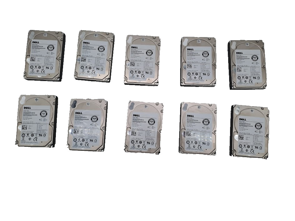Lot of 10 Seagate IBM ST900MM0006 900 GB SAS 2 2.5 in Enterprise Drive