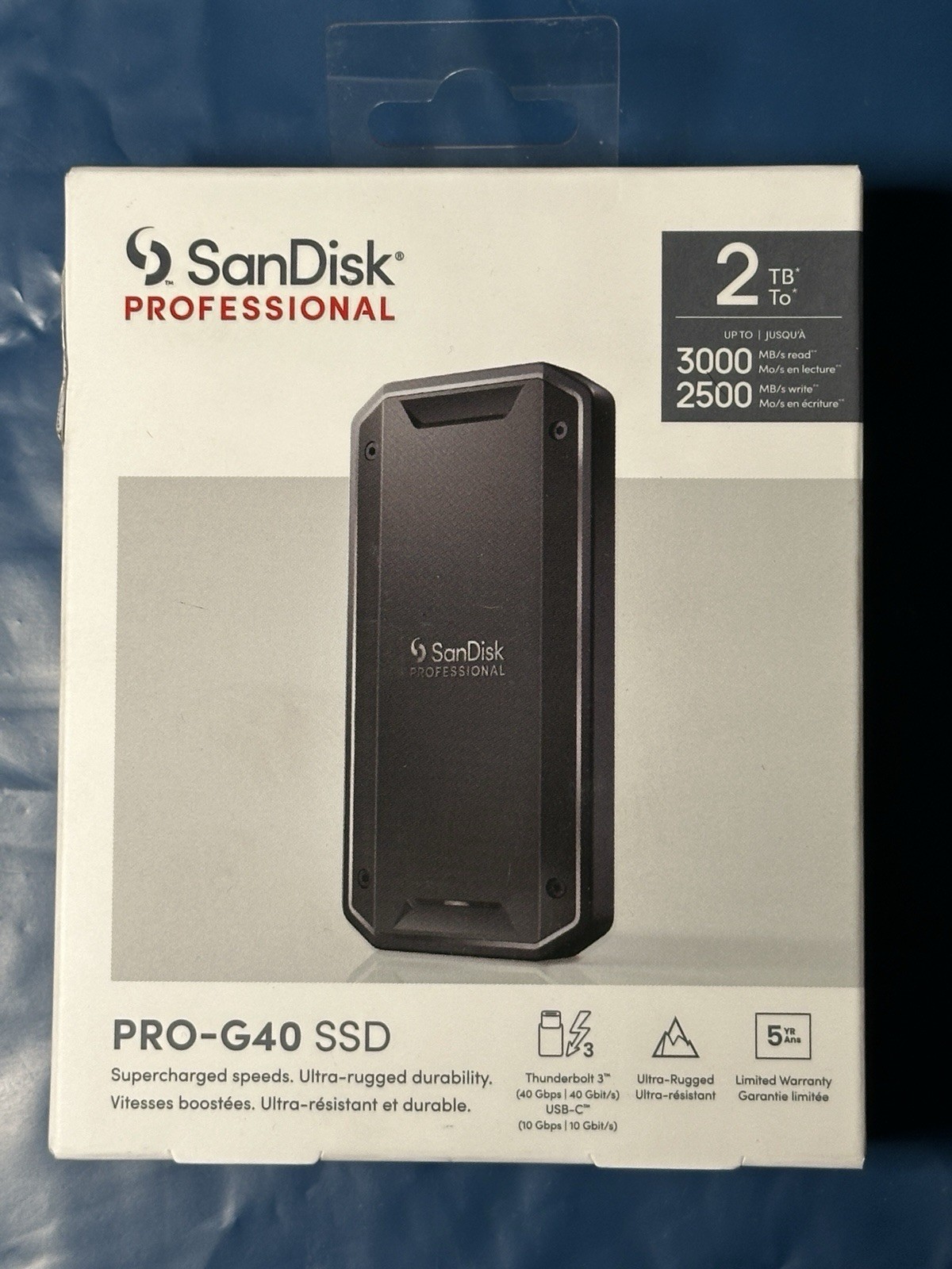 SANDISK Professional 2TB PRO-G40 SSD - Up to 2700MB/s, Thunderbolt 3
