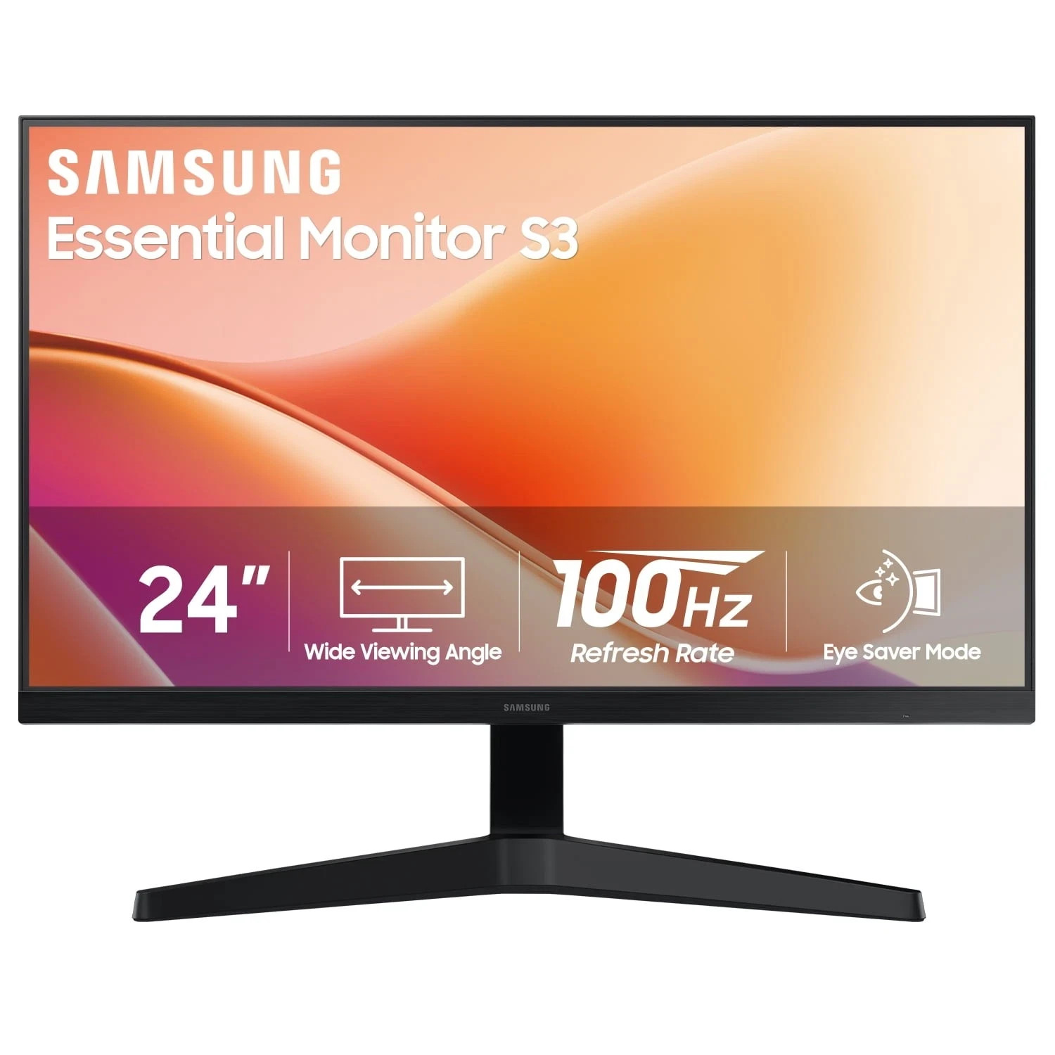 Samsung 24" Essential Monitor S3 Full HD 1920x1080 100Hz Refresh (S24F330)™