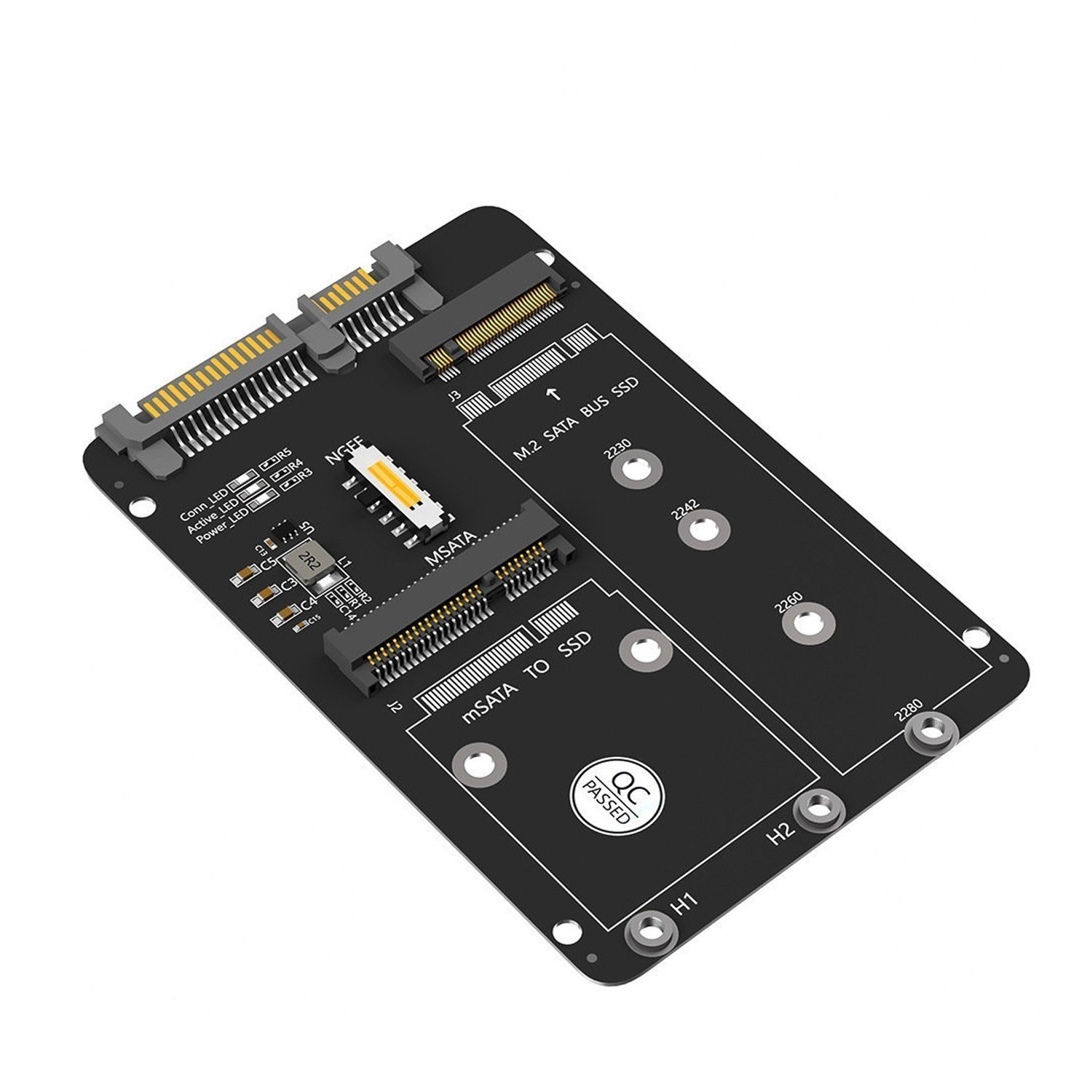 2.5" SATA III to M.2 NGFF SSD Adapter Converter Slim Portable Enclosure 1-3pcs