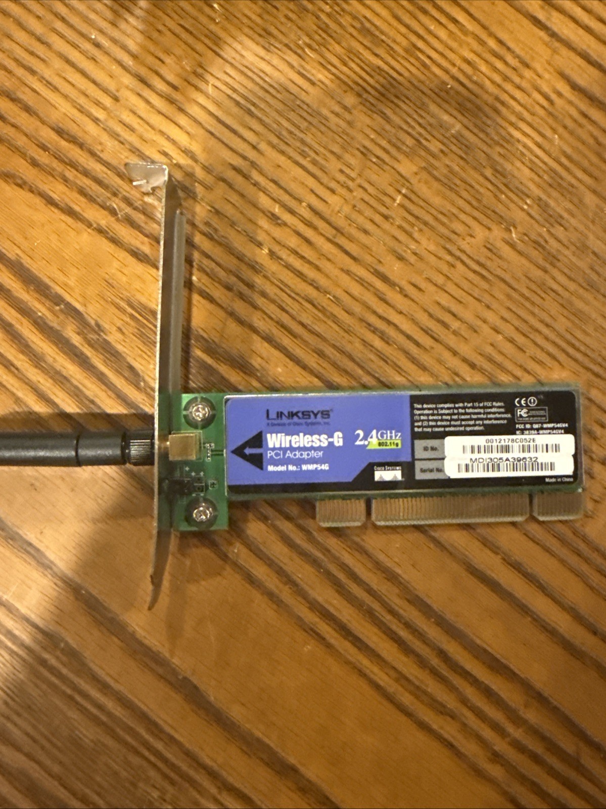 Linksys Wireless-G 2.4GHz 802.11g PCI Adapter Card WMP54G working 