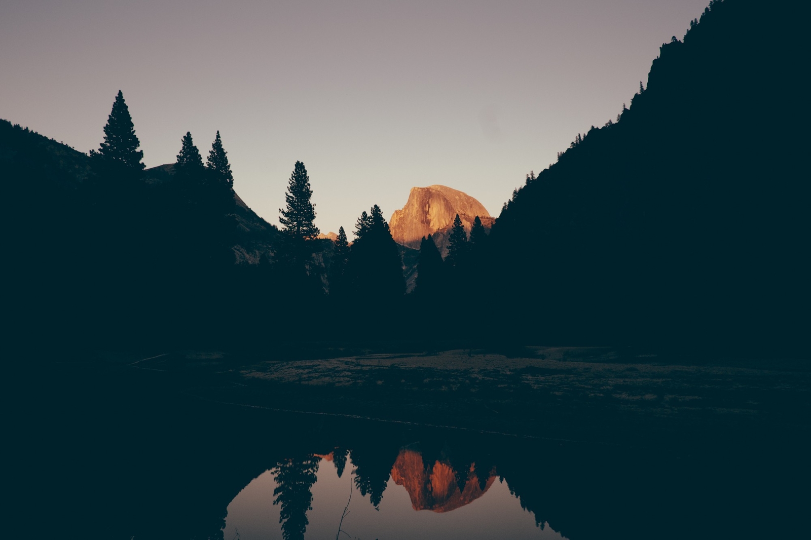 Landscape mountains lake trees sunlight reflection Custom Gaming Mat Desk