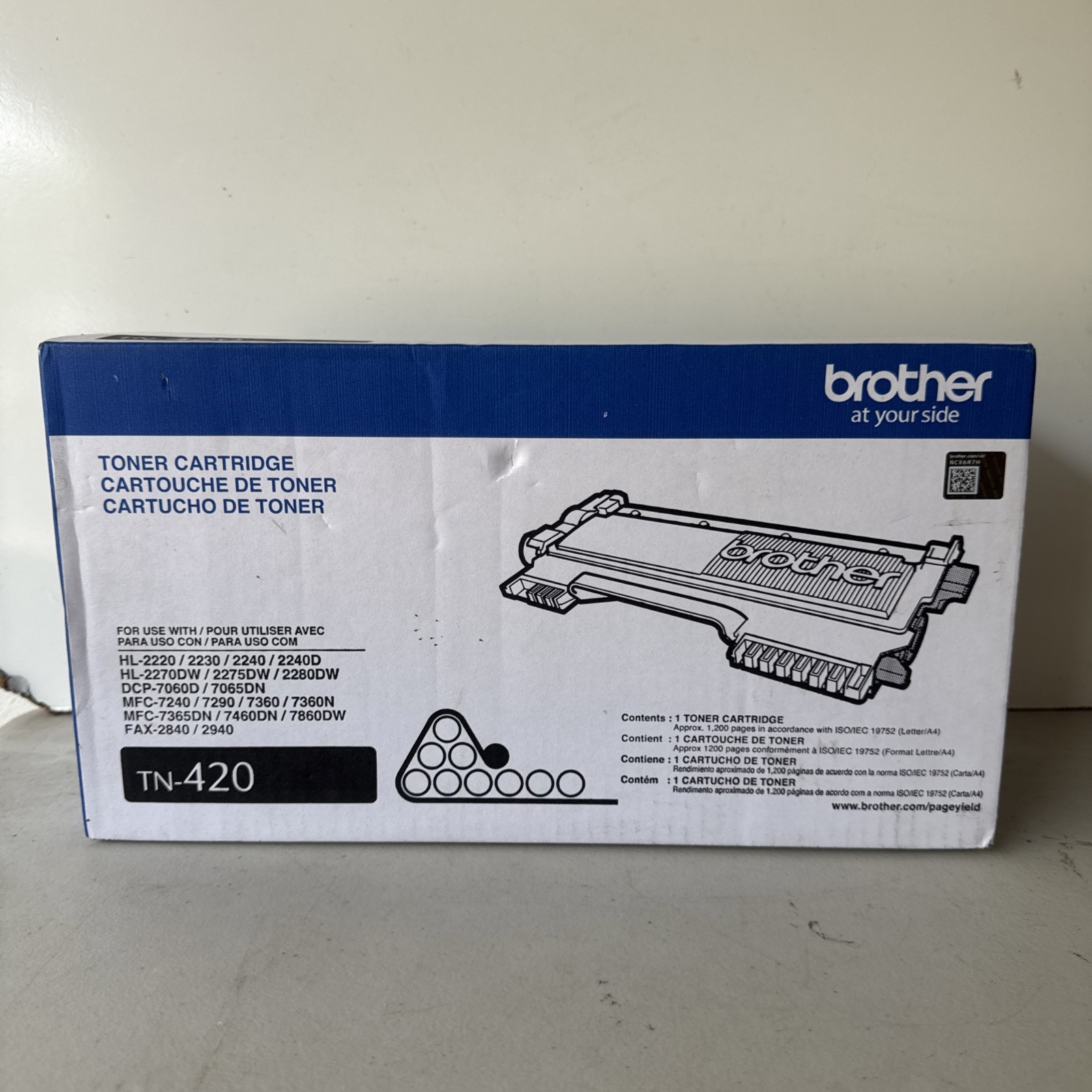 Genuine Brother Intellifax TN420 Toner 2940 2840 HL2230 HL2240D MFC7460 MFC7860