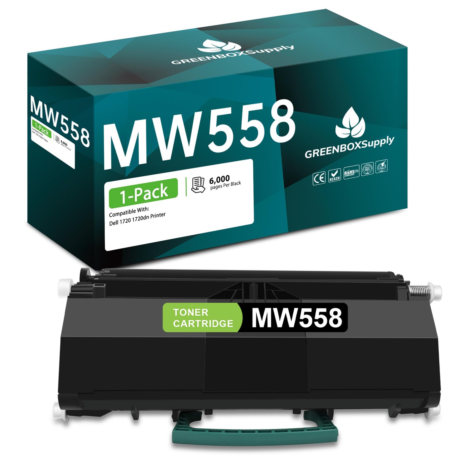 Compatible MW558 1720 1720DN Black Toner Cartridge 6k Yield High Capacity