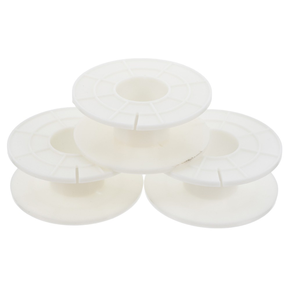 Reusable Plastic Cord Reel White Compact Wire Storage for Audio Cable Management