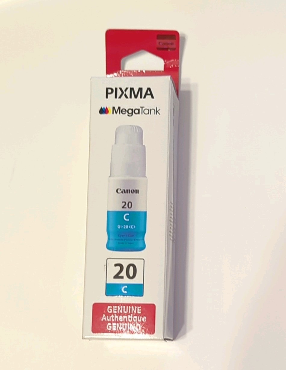 Canon PIXMA GI-20C Genuine Cyan Ink Refill Bottle Inkjet 3383C001AB