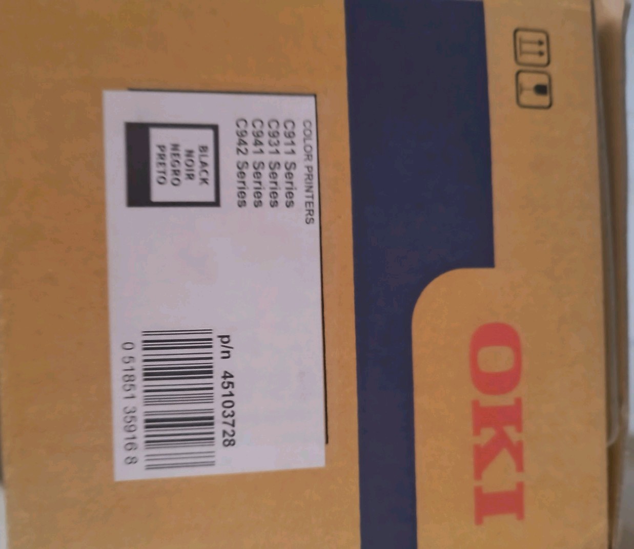 New Sealed OKI Genuine Black Image Drum for C911 C931 C941 C942 Series 45103728