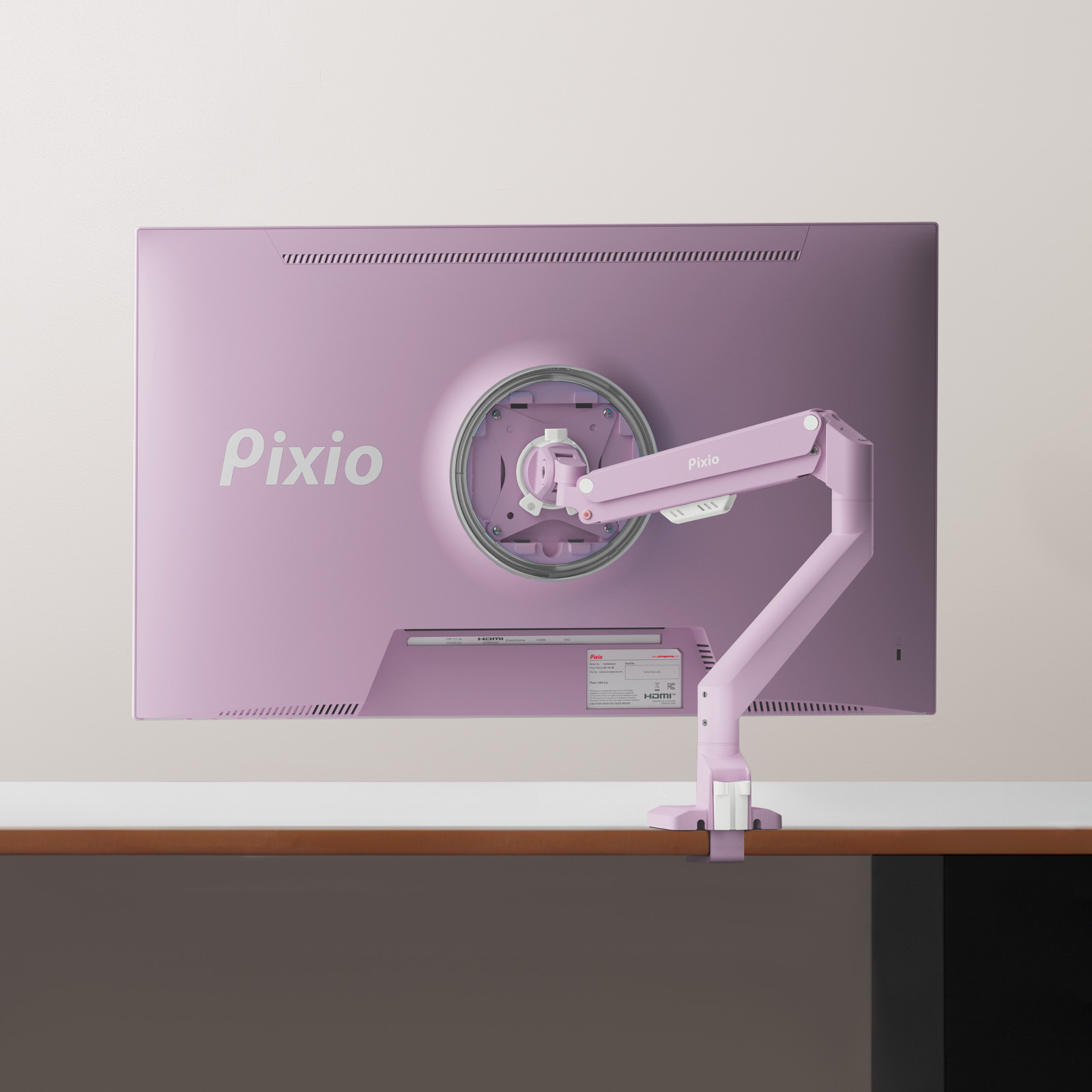 Pixio PS1S Wave 100x100mm & 75x75mm Premium Single Monitor Arm | Multiple Colors