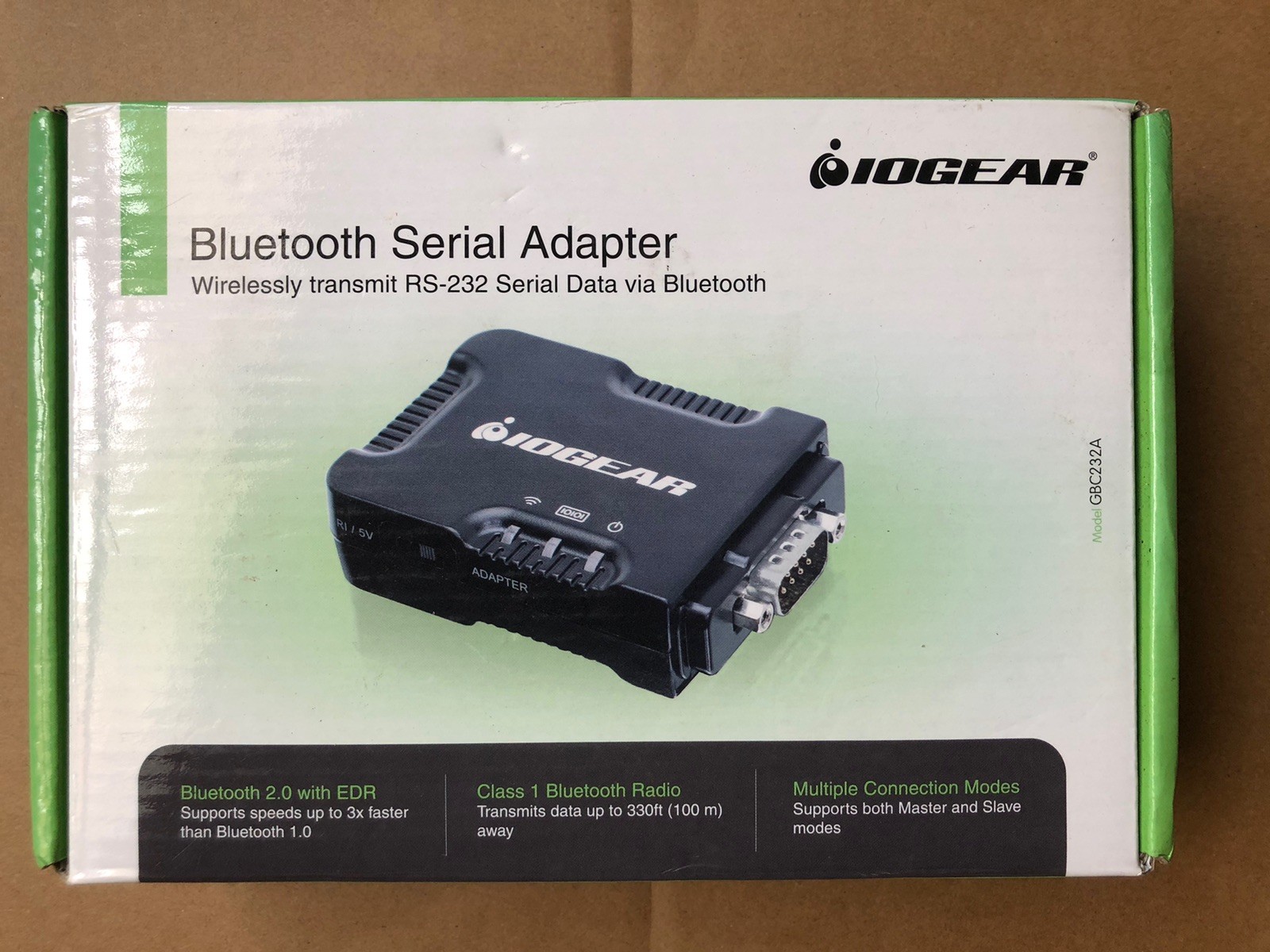IOGEAR GBC232A BLUETOOTH SERIAL ADAPTER W/POWER ADAPTER