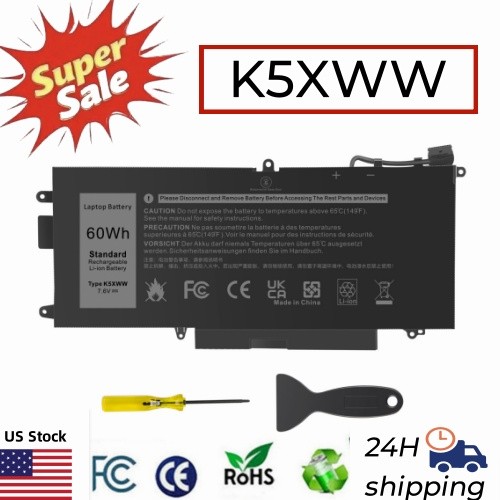 🔥LOT K5XWW Battery 60Wh For Dell Latitude 5289 7389 7390 2in1 71TG4 P29S X49C1 