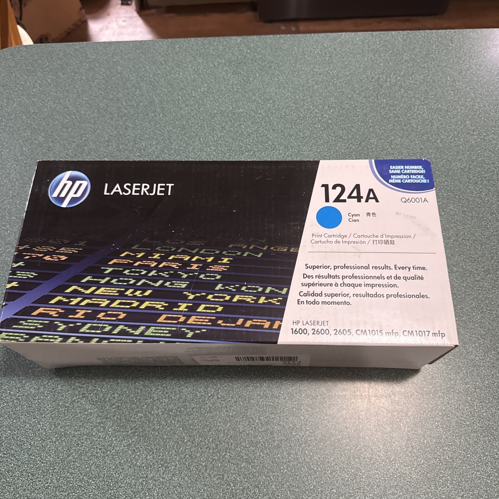 HP 124A Cyan LaserJet Toner Cartridge - Q6001A Genuine Expired Sealed