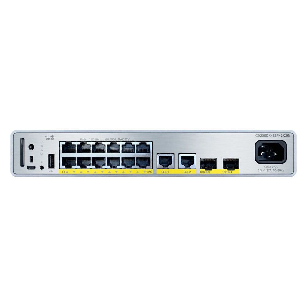 Cisco Systems C9200CX-12P-2X2G-E Catalyst 9000 Compact Switch 12-Port Poe+ 240W