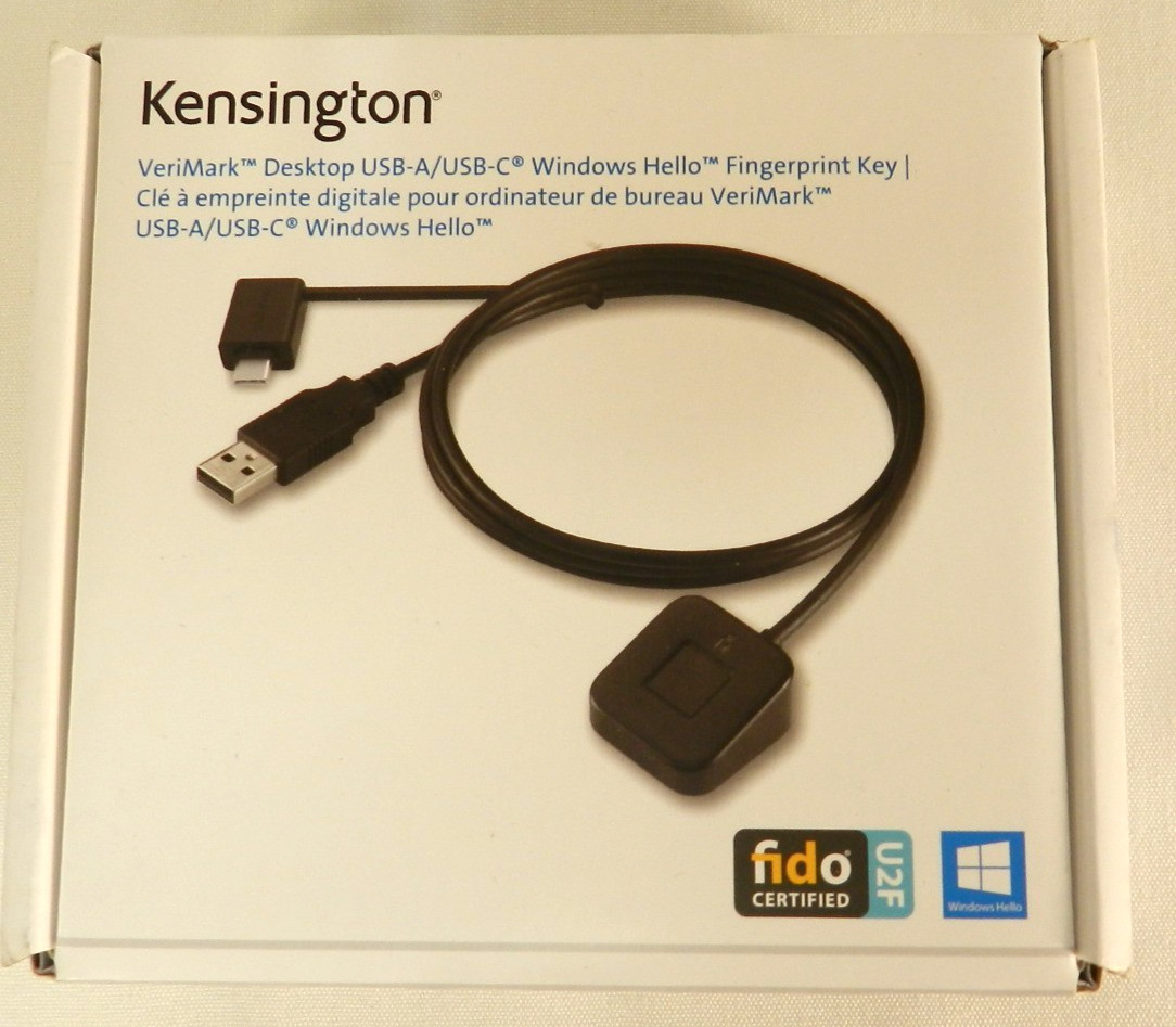 Kensington Verimark Desktop USB Fingerprint Key Reader NIB NEW
